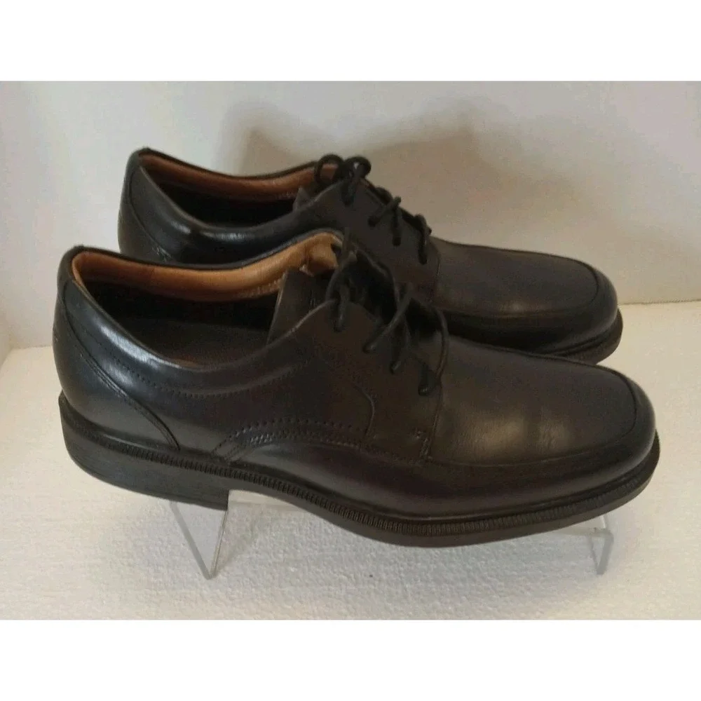Rockport Men Black Leather Essential Details Apron Toe Oxford Shoes 9 N